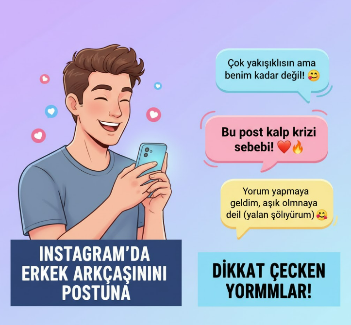 Instagram Erkek Sevgilinin Postuna Yorumlar